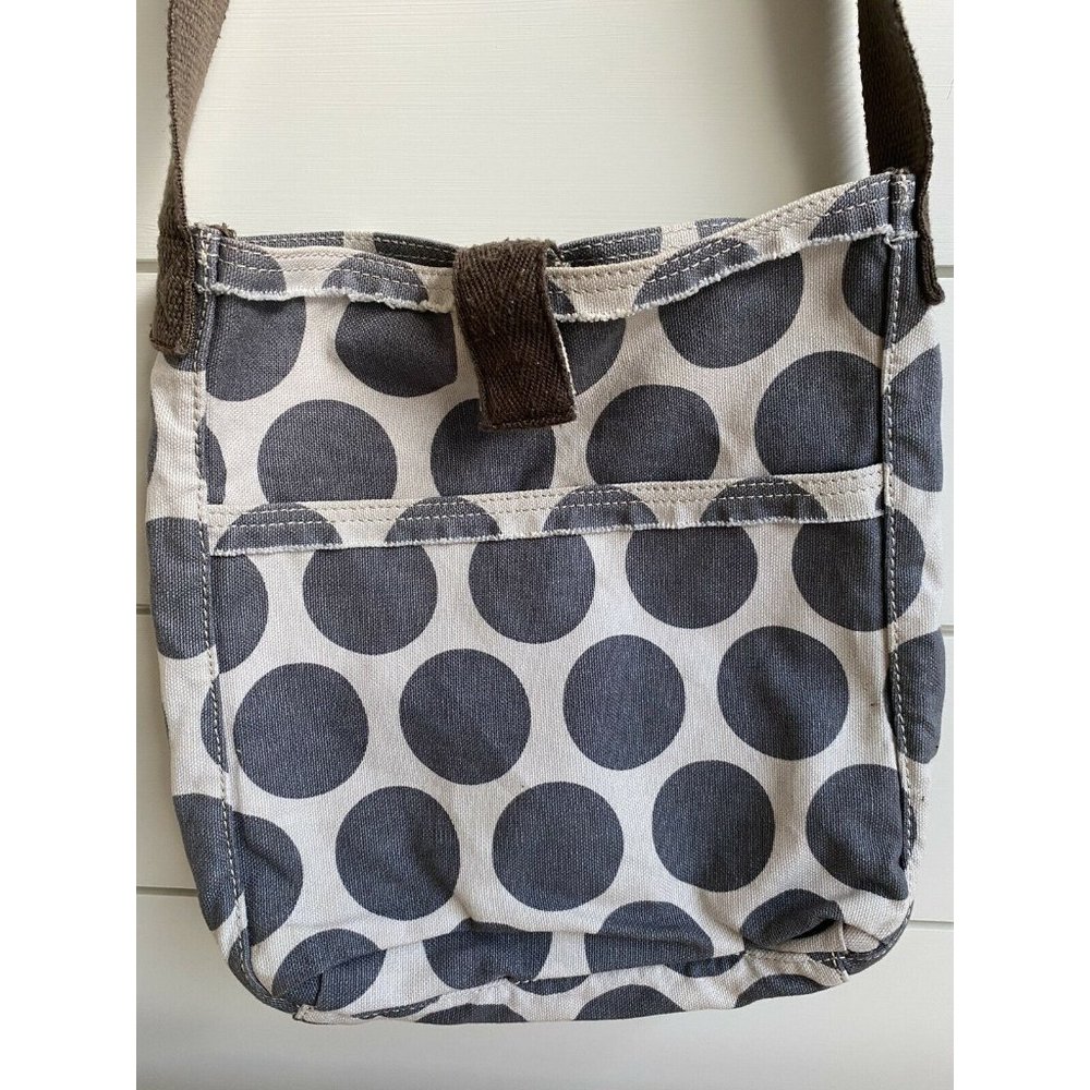 Thirty One Retro Metro Crossbody Gray Polka Dot Ba